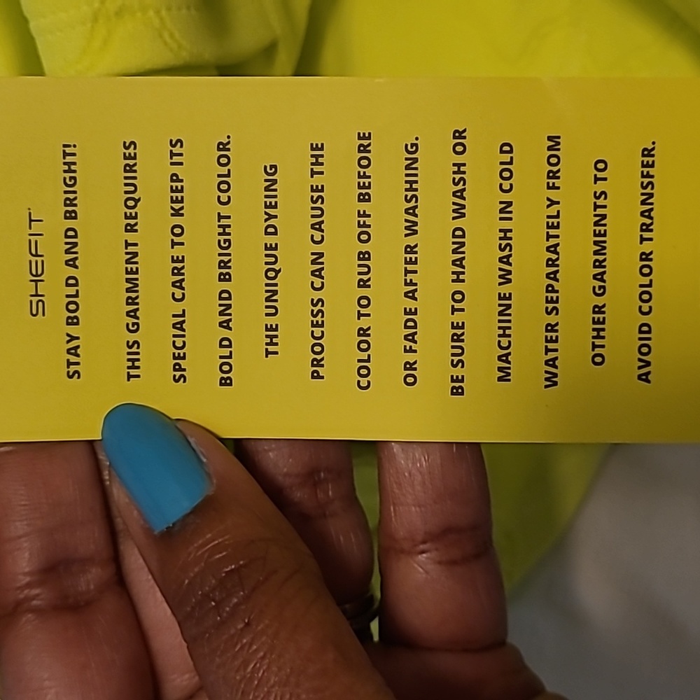 SHEFIT neon yellow workout jogger pants. - Picture 5 of 8